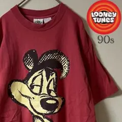 90s ルーニー・テューンズ『ペペ・ル・ピュー』tシャツ/L/レッド/USA製 
