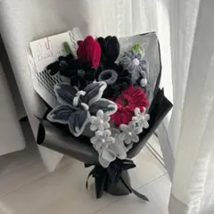 モールフラワー チャイラテshop 枯れないお花 レッドブラック　赤黒　韓国花束