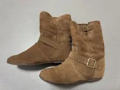 ショートブーツ　スエードブーツ ブラウン　25