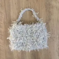 ハンドメイド 編み物 ワンハンドルバッグ