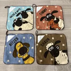 【未使用】ひつじのショーン ループ付きタオル 4枚セット