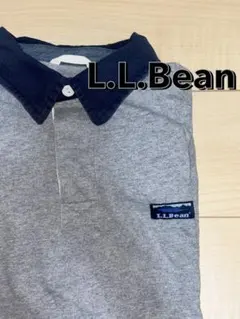 【L.L.Bean】グレー& 紺 ネイビーポロシャツ (ペルー製)