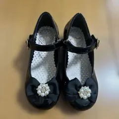 未使用⭐︎フォーマルシューズ 黒 20cm リボン付き