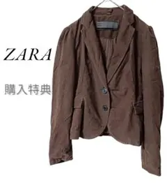 ★ZARABASIC★ザラベーシックテーラードジャケットブラウンMカジュアル無地のサムネイル