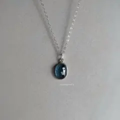 一点もの　ロンドンブルートパーズ　ネックレス　silver925 ローズカット