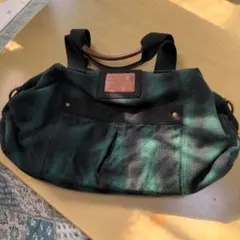 Bark Number ショルダーバッグ 緑と黒のチェックのサムネイル