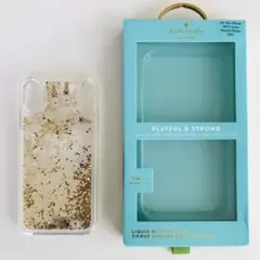 ケイトスペード iPhone X/XS 対応 シャンパン グリッター ケース