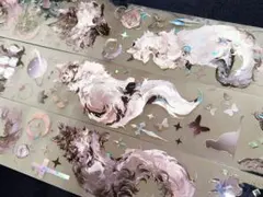 切売 275★ 海外 マスキングテープ マステ PET 装飾 動物 猫 贝壳光