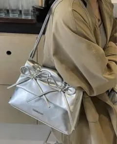 シルバーリボンバック