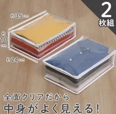 新品未使用 アストロ クリア収納ケース 2個組 スリム コンパクトサイズ 衣装