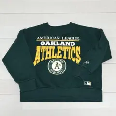 【キッズ】Oakland Athleticsトレーナー みどり 裏起毛120cm