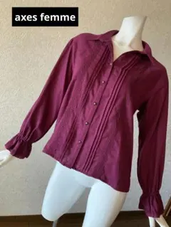 ✰axes femme ワインレッド バッグリボンブラウス M