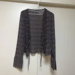 ZARA フロントリボン フリルブラウス