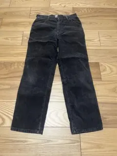ブラック コーデュロイ ストレートパンツ　ユニクロ