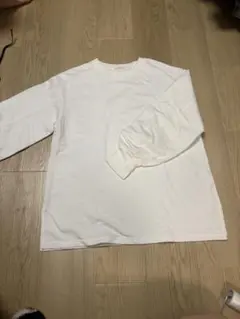 ホワイト 長袖Tシャツ Mサイズ ロングティーシャツ GU