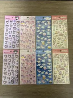 新品未開封　ぷくっとシール サンリオ★4種類×2 8枚セット　 クロミ マイメロ