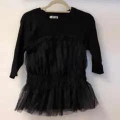 mysa closet チュニック ブラック 異素材切替