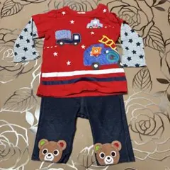 ミキハウス長袖Tシャツとデニムパンツセット 80cm