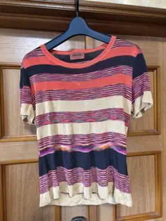 MISSONI 半袖ニット マルチボーダー イタリア製のサムネイル