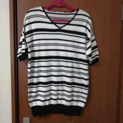 ハニーズ CINEMA CLUB M Vネック半袖ニット