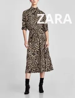 ZARAザラ レオパードプリントスカート XS