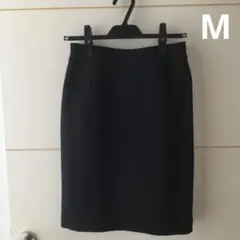 美品♡膝丈タイトスカート M ブラック　黒