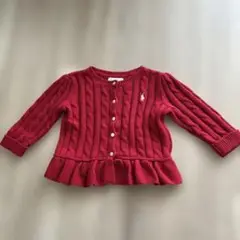 Ralph Lauren 赤 カーディガン 12M