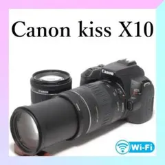✨Canon Kiss X10✨Wレンズ✨これ1台でOK✨超望遠✨初心者向け✨のサムネイル