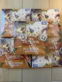 Disney LORCANA 5BOXセット 新品未開封 シュリンク付き ロルカナ 未知なる彼方へ！ 5BOXセット 新品未開封シュリンク付き