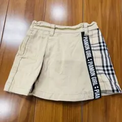 チェック柄キュロットスカート 110cm