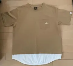 [LOGOS Park]フェイクレイヤード半袖Tシャツ　キャメルベージュのサムネイル