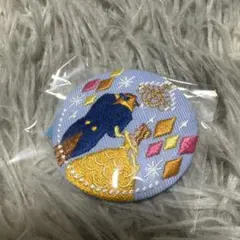 ディズニーキャラクターズ 刺繍缶バッジ 美女と野獣