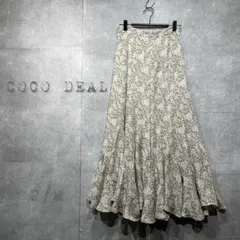 COCO DEALココディール　ヴィンテージフラワープリントエスカルゴスカート2