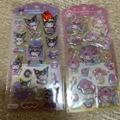 サンリオ マイメロ　クロミ　ドロップジェリーシール　2枚