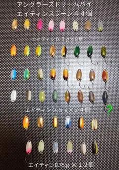 アングラーズドリームバイト　エイエン1.4g 40個セット エイエンってなんだ！？スタンダードスプーンでも「強☆ユッケ