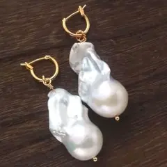 ◆特価◆オイスターパールの耳飾り(ピアス/イヤリング)oyal5-6