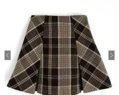 GRL インパン裏地付きチェック柄プリーツスカート[tu963]