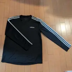 ポンタ様adidas Climaliteアディダス　 ブラック長袖 Tシャツ L