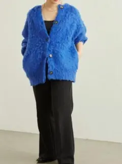 スコットクラブ　SIMPLICITE　シャギーカーディガン ウールカーディガン