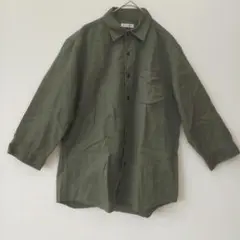 a.v.v HOMME 7分袖シャツ カーキ M リネンコットン アーヴェヴェのサムネイル