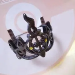 블랙 샹들리에 디자인 링
