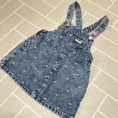 フタフタ ハートデニム ジャンパースカート