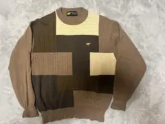Golden Bear パッチワークセーター M