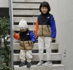 ノースフェイス　ボアブルゾン　ベスト　マルチカラー　キッズ