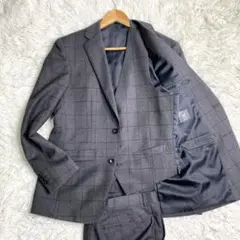 美品✨スーツセレクト セットアップ スリーピース チェック L BIELLA