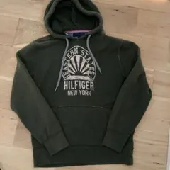 TOMMY HILFIGER フード付きパーカー オリーブグリーン　トレーナー