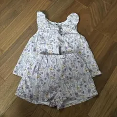 m*様 スラップスリップ　花柄フリルノースリーブ　セットアップのサムネイル