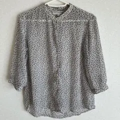 ユニクロINES DE LA FRESSANGE 花柄シャツ ホワイト M 春夏