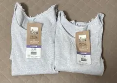 クロッシー　オーガニックコットン　タンクトップ　２枚セット　ライトグレー　XL