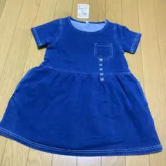新品！タグつき　MUJI 半袖チュニック デニムブルー 120